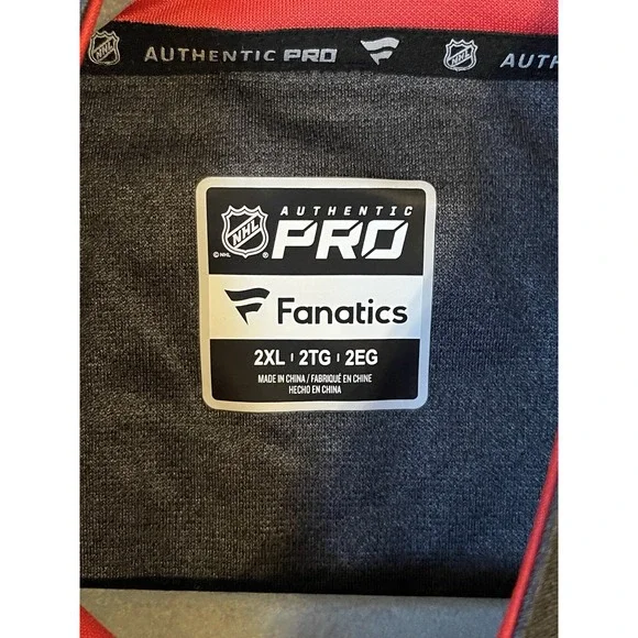Men's‎ 2XL NWOT Chicago Blackhawks Fanatics Authentic Pro 1/4 Zip Jacket Gray